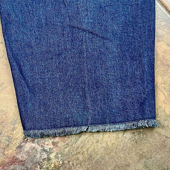 Ruby Rd. Pull-on Straight Denim Fringe Bottom Jeans 3X - Picture 8 of 8